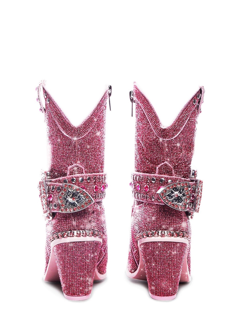 Pink Rhinestone Boot Heels NEW - Picture 10 of 10